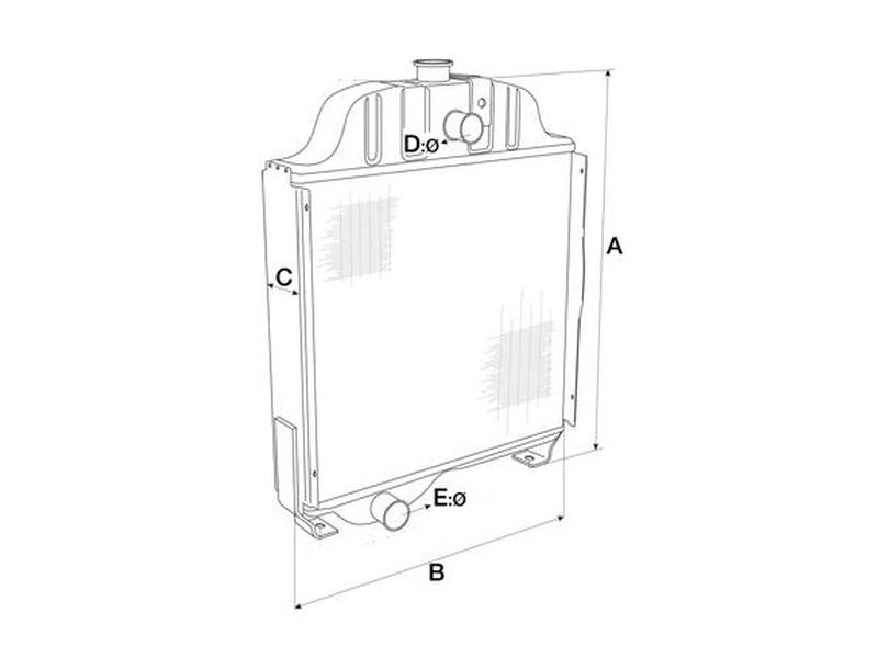 RADIADOR DE AGUA Adaptable a TRACTORES FORD 81817280