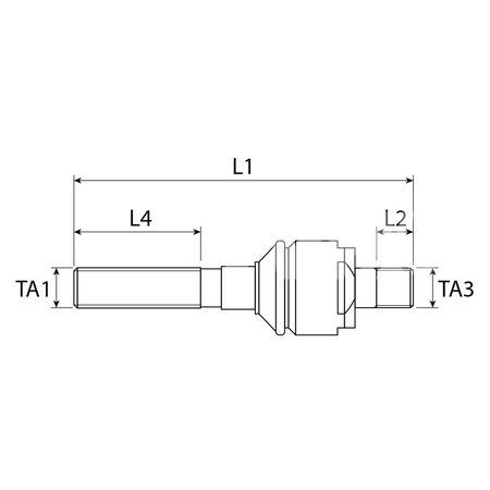 ROTULA AXIAL M18 x 1.5 mm LARGO: 180mm