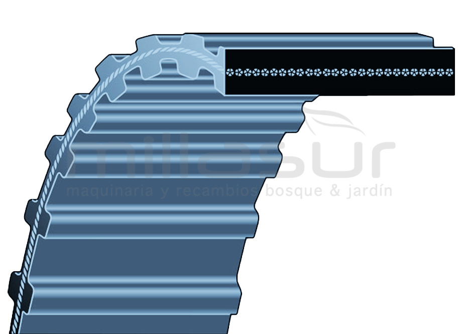 CORREA DENTADA Twin Cut 102 1600-DS8M-20 (200 DIENTES) TRACTORES CORTACÉSPED