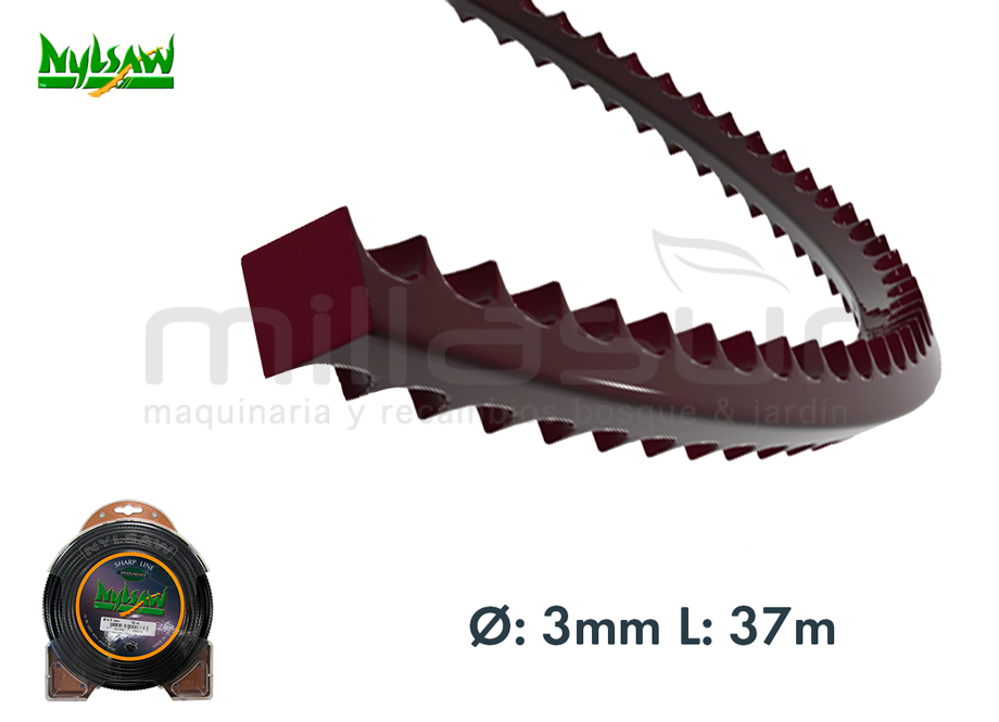 NYLON &quot;DIENTE TIBURON&quot; 3.00 x 37 m