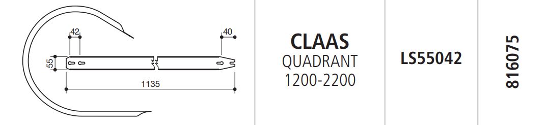 COSTILLA EMPACADORA CLAAS QUADRANT 1200-2200 LS55042