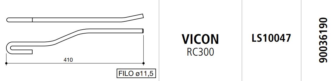 VARILLA RASTRILLO VICON RC300 DCHAS. LS10047