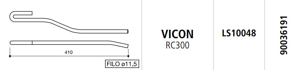 VARILLA RASTRILLO VICON RC300 IZQDA. LS10048