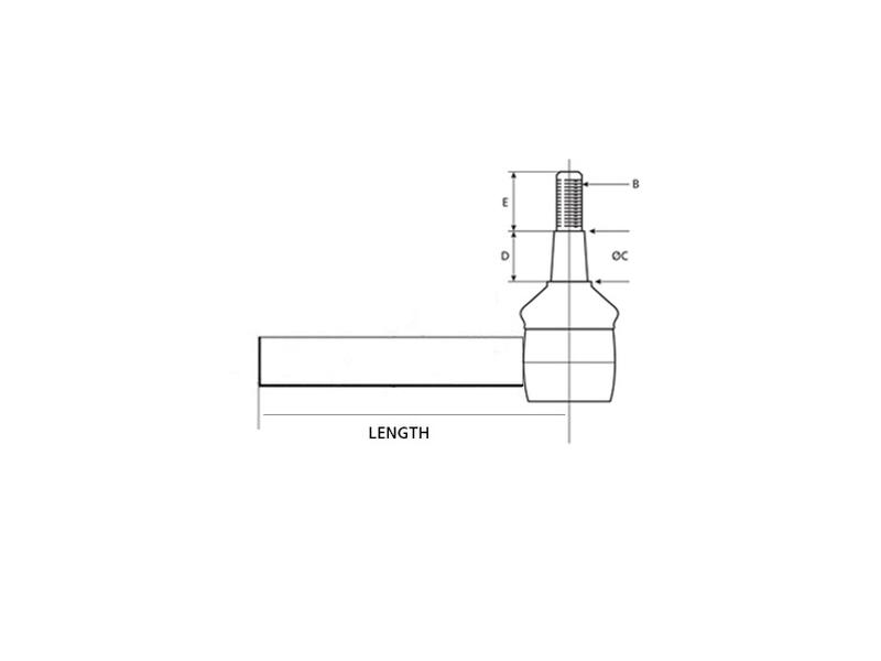 ROTULA DIRECCIÓN L=367 mm Adaptable John Deere Serie 20/30/40/50 (AT27134)