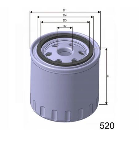 FILTRO DE ACEITE Z112A MISFAT (COMP. MANN W 936/2)