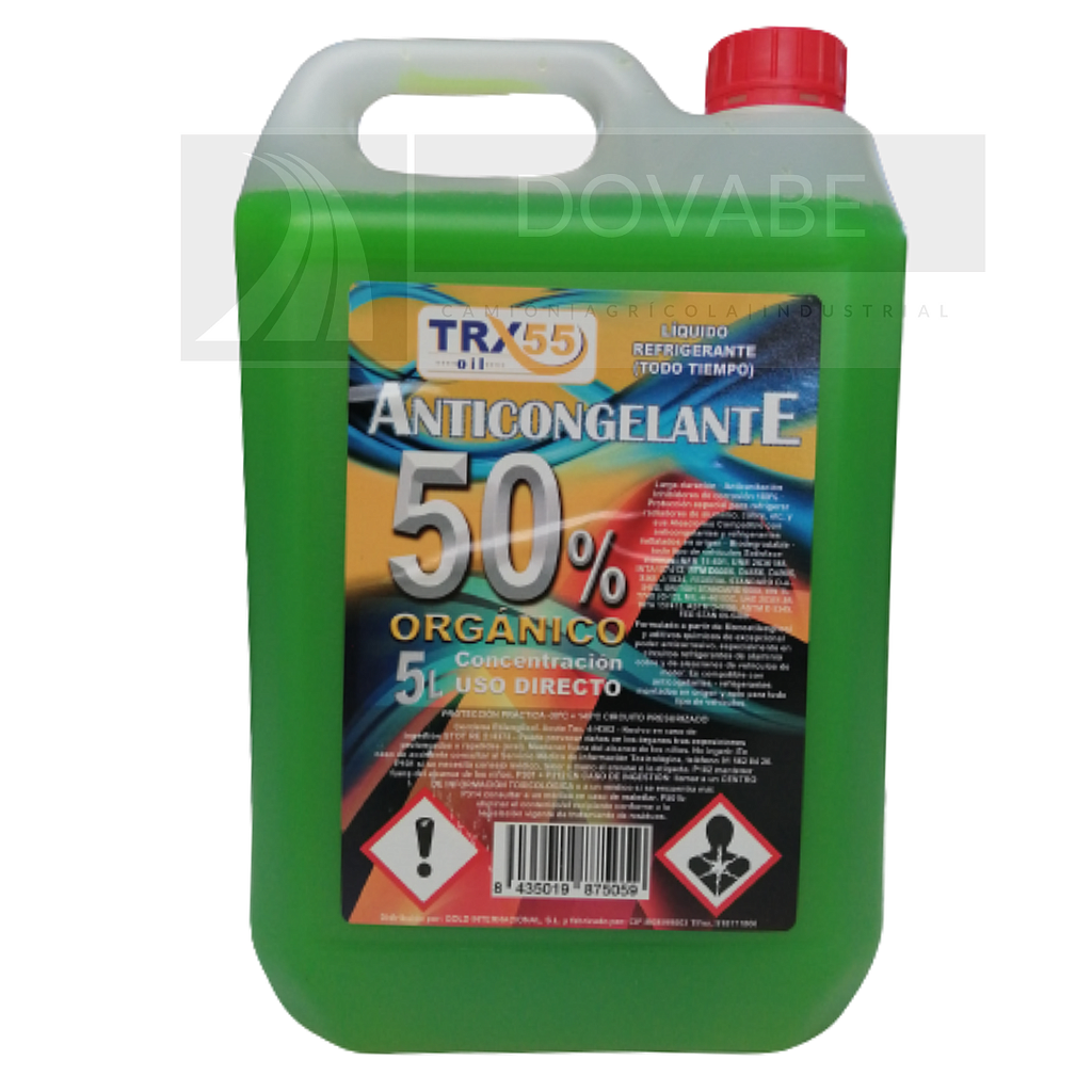 Anticongelante TRX55 orgánico 50% 5L (Verde)