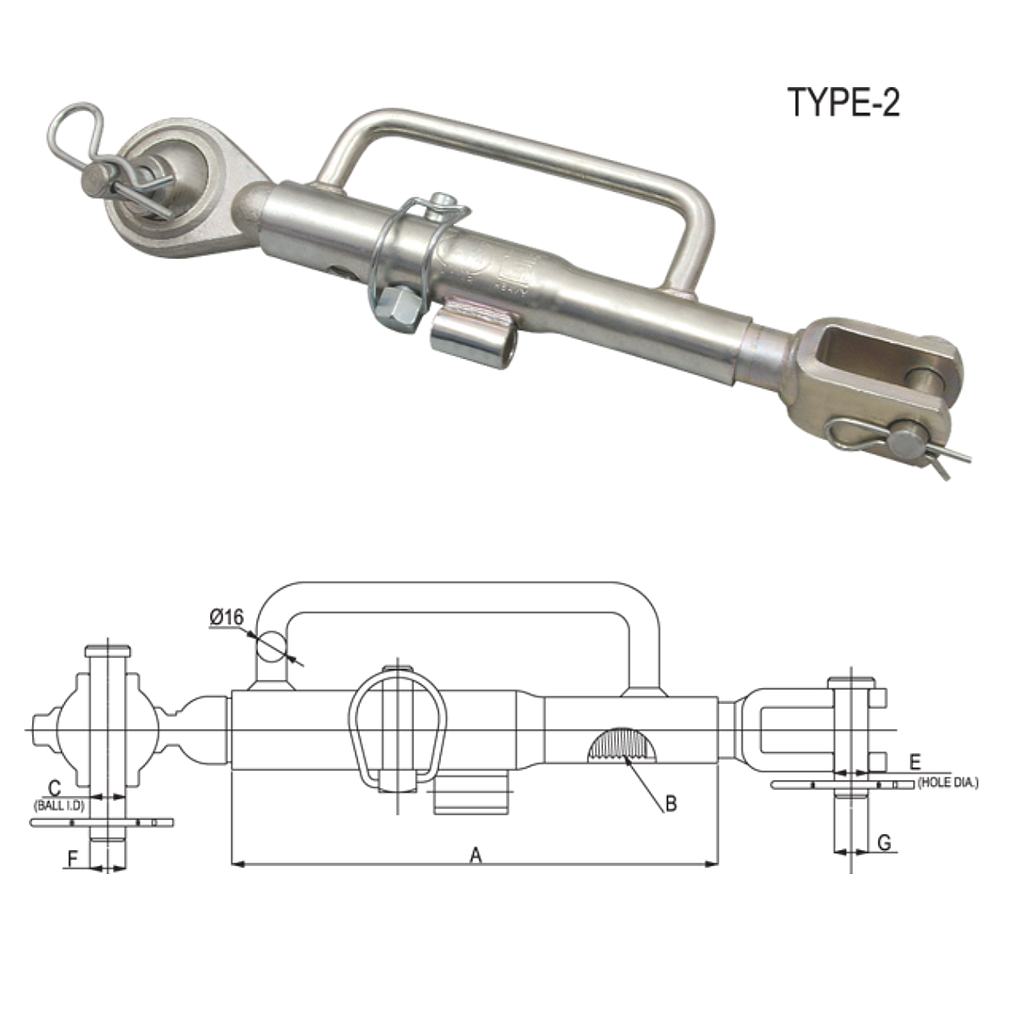 BRAZO NIVELADOR AJUSTABLE ADAPTABLE A JOHN DEERE