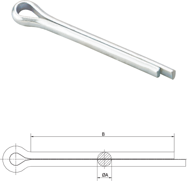 PASADOR ALETA 3.2mm X 40 mm