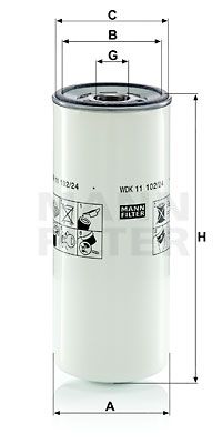 FILTRO COMBUSTIBLE MANN WDK 11 102/24
