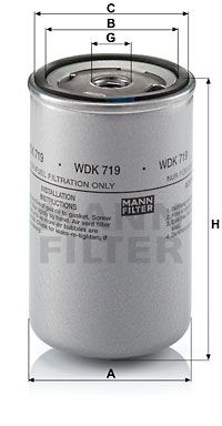 FILTRO COMBUSTIBLE MANN WDK 719