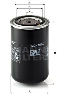 FILTRO COMBUSTIBLE MANN WDK 940/7