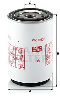 FILTRO COMBUSTIBLE MANN WK 1060/3 X