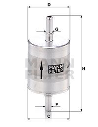 FILTRO COMBUSTIBLE MANN WK 52/1