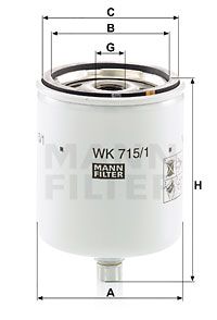 FILTRO COMBUSTIBLE MANN WK 715/1 X