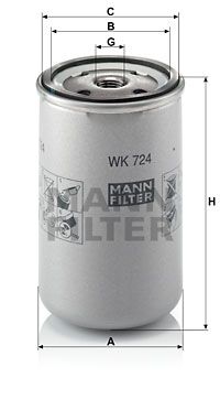 FILTRO COMBUSTIBLE MANN WK 724
