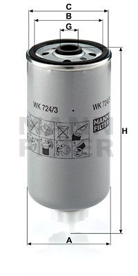 FILTRO COMBUSTIBLE MANN WK 724/3