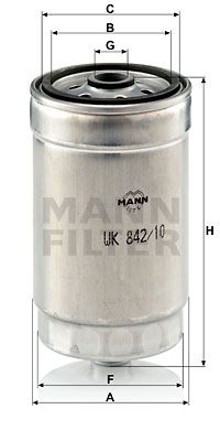 FILTRO COMBUSTIBLE MANN WK 842/10