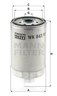 FILTRO COMBUSTIBLE MANN WK 842/16