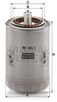 FILTRO COMBUSTIBLE MANN WK 943/1