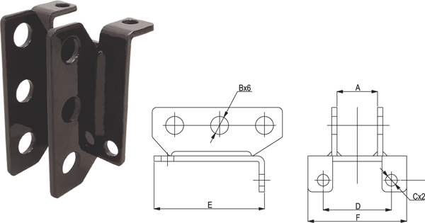 SOPORTE ENGANCHE SUPERIOR ADAPTABLE A KUBOTA REF. TB01