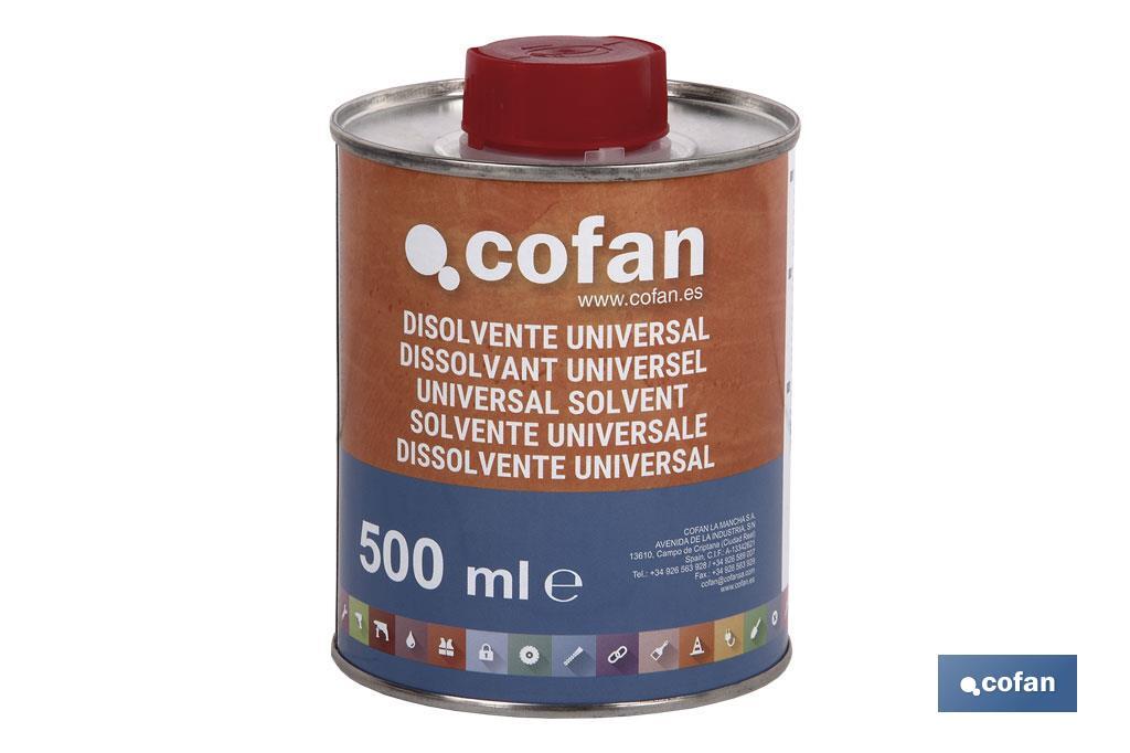 Disolvente Universal Cofan | Envase 500ml | Para Sintéticos