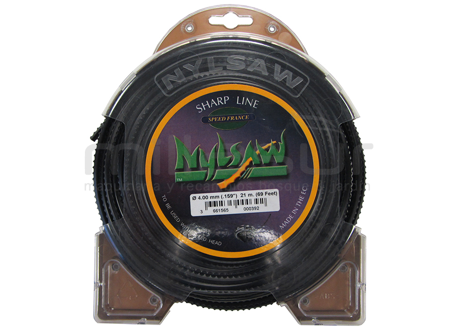 NYLON DENTADO &quot;DIENTE TIBURÓN&quot; NYLSAW DISPENSER 4mm x 21 m