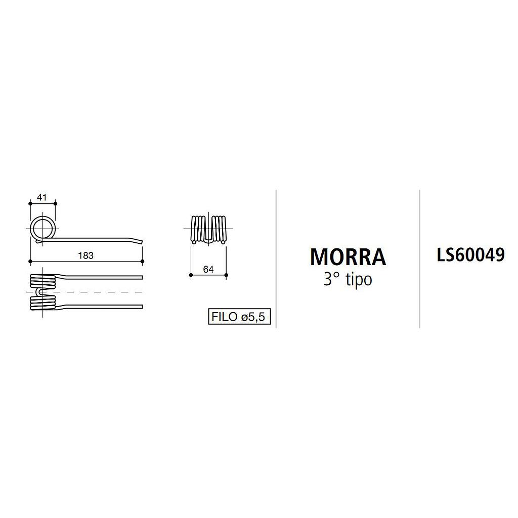 MUELLE ROTOEMPACADORA MORRA 3º TIPO LS60049