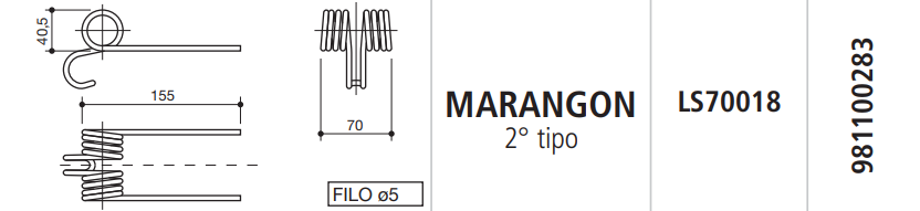 MUELLE AUTOCARGADOR MARANGON 2° tipo LS70018