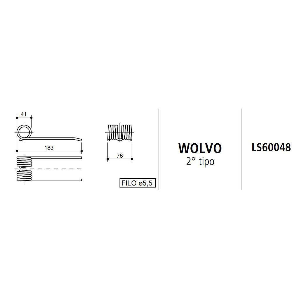 MUELLE ROTOEMPACADORA WOLVO 2º TIPO LS60048