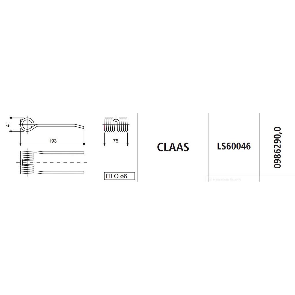 MUELLE ROTOEMPACADORA CLAAS LS60046