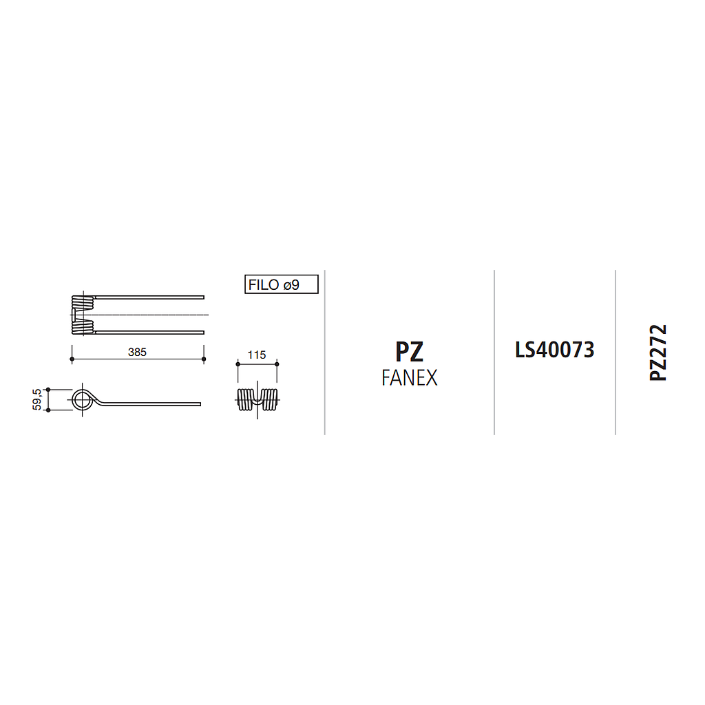 MUELLE RASTRILLO PZ FANEX LS40073