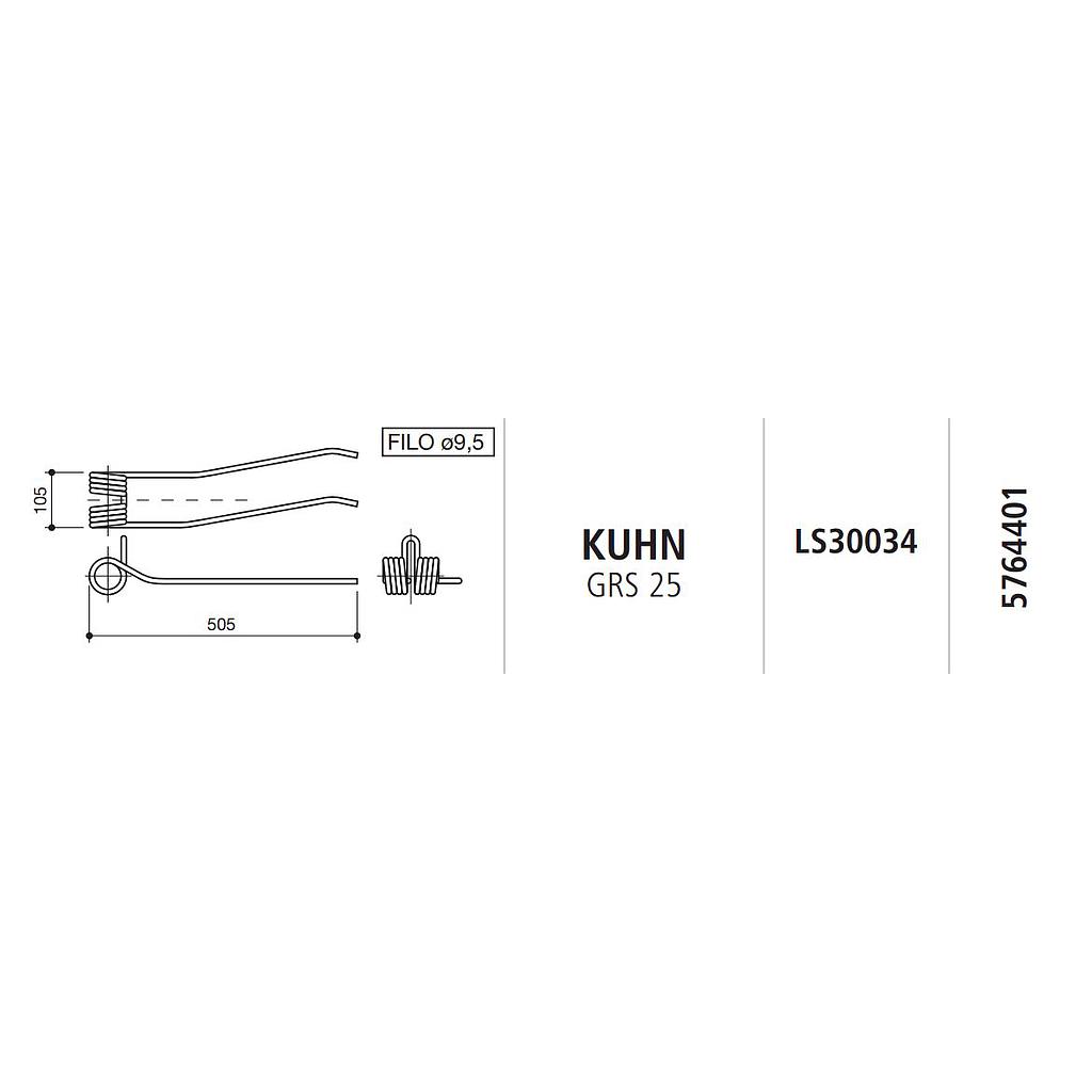 MUELLE RASTRILLO KUHN GRS-25 LS30034