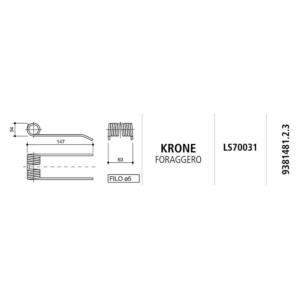 MUELLE  AUTOCARGADOR KRONE FORAGGERO LS70031