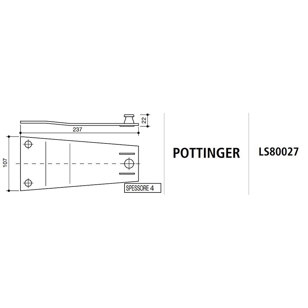 SOPORTE CUCHILLAS SEGADORA ROTATIVA POTTINGER LS80027