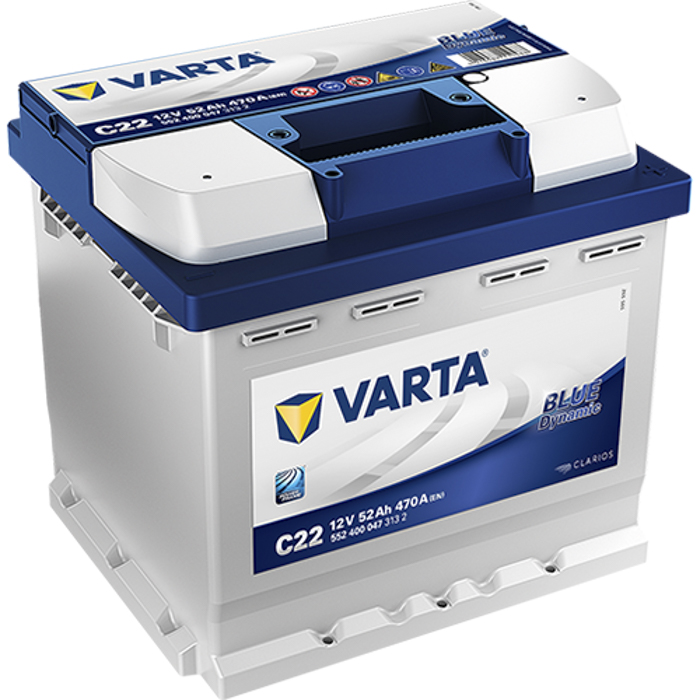 BATERÍA VARTA BLUE DYNAMIC 52Ah 470 207x175x190