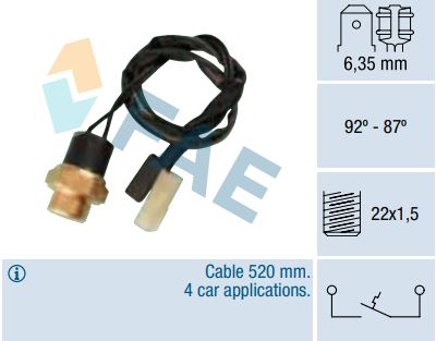 Termocontacto ventilador FAE 37500