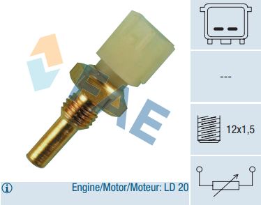 Sensor temperatura refrigerante  FAE 33040