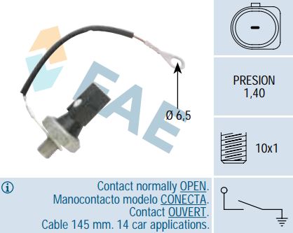 Sensor presión aceite FAE 12896