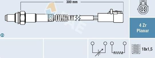 Sonda Lambda FAE 77418