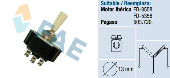 Interruptor conmutador universal FAE 65200