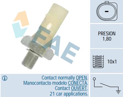 Sensor presión aceite FAE 12883