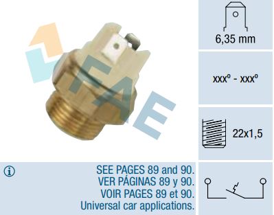 Termocontacto ventilador FAE 37010 Universal