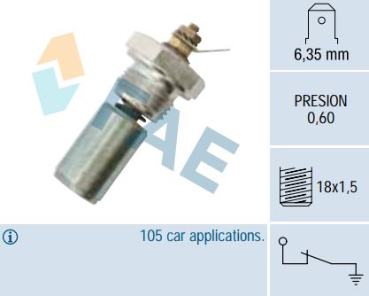 Sensor presión aceite FAE 12260