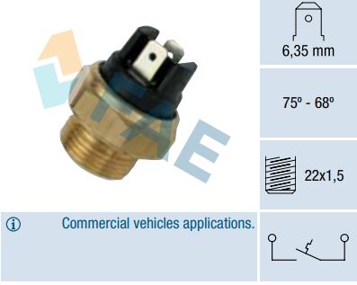 Termocontacto ventilador FAE 37480 Universal
