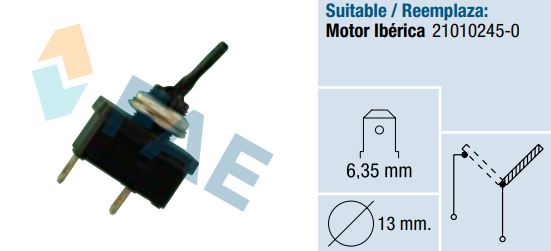 Interruptor ON-OFF 10A universal FAE 65600