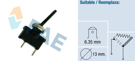 Interruptor ON-OFF 10A universal FAE 65740