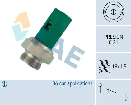 Sensor presión aceite FAE 12490