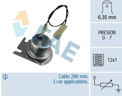 Sensor presión aceite y aire FAE 14800