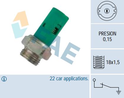 Sensor presión aceite FAE 12520