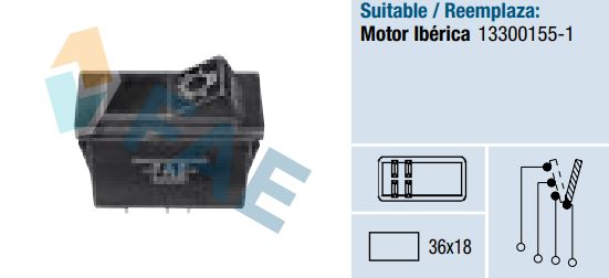 Interruptor luces de tablero FAE 62490
